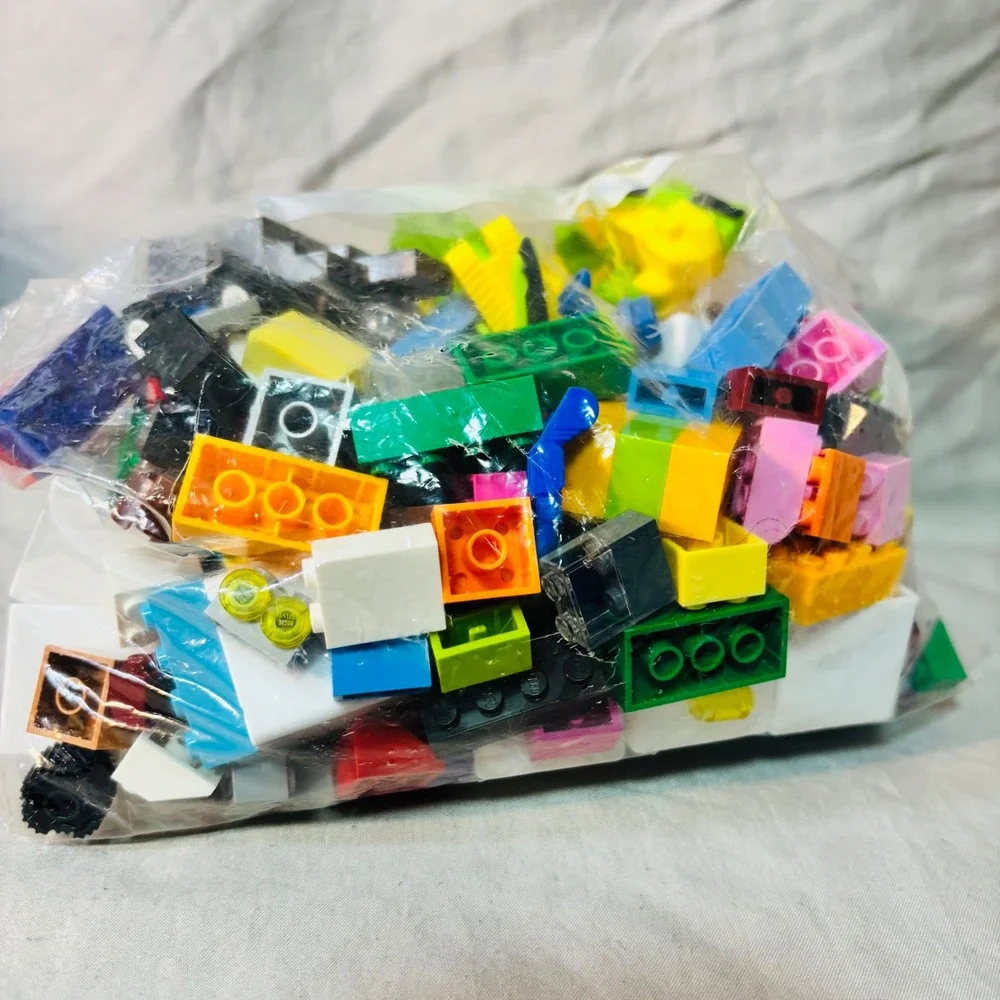 Mixed Building Blocks Bulk Lot Bricks Figures Vehicles Storage Cubes